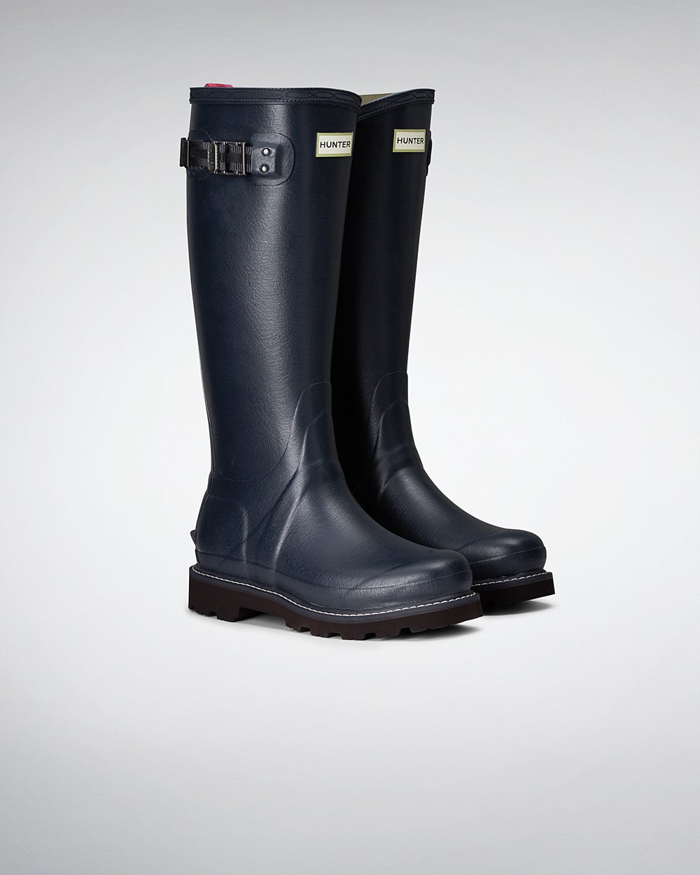 Women Hunter Balmoral Poly-Lined | Tall Rain Boots Navy | NZ-91237-RBIW